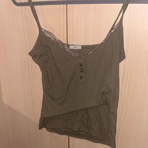 Ardene olive green Lace Buttoned Camisole